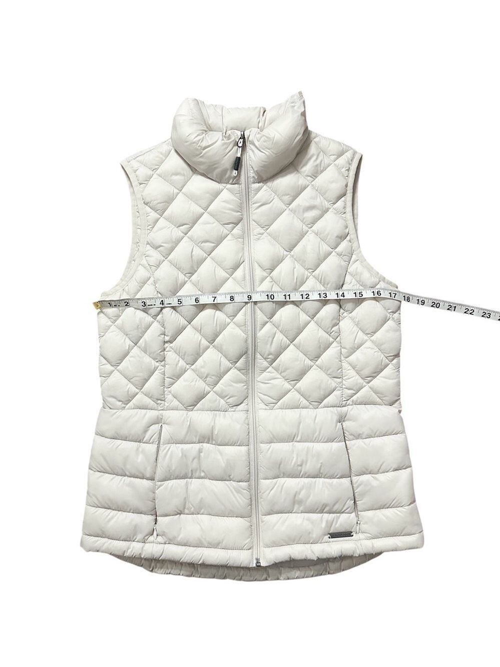 ZeroXposur Elena Quilted Vest with Pockets Full Zip White Size Small - Picture 5 of 11